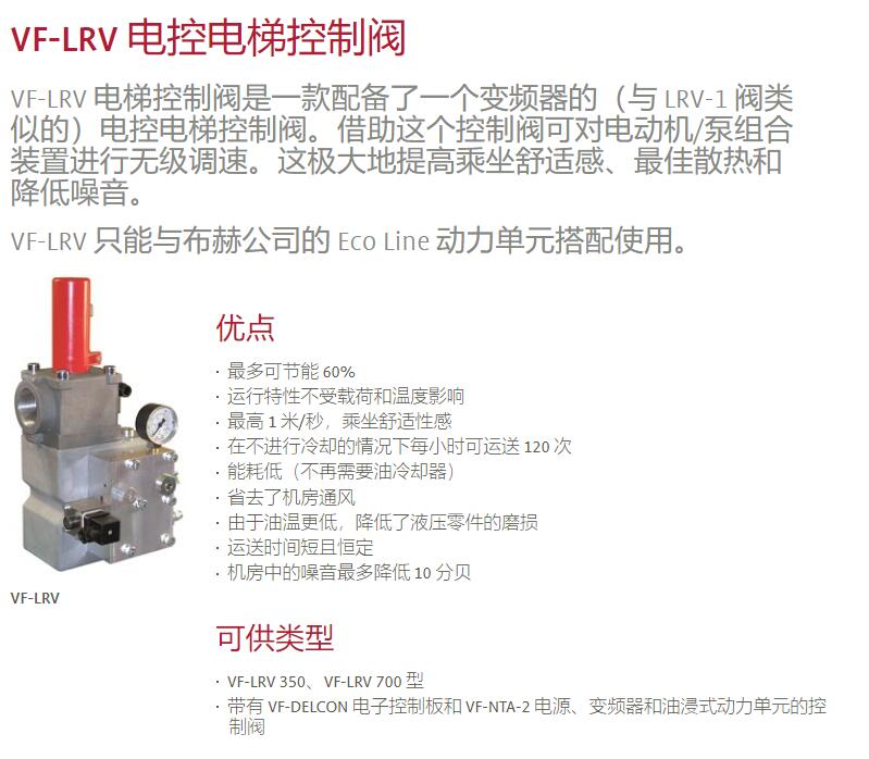 bucher液压操控阀VF-LRV系列
